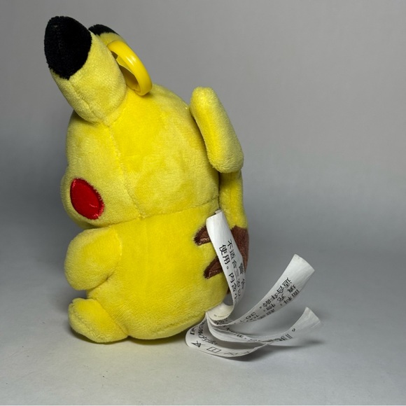 Vintage 1997 Pokémon Pikachu Smiling Face Plush Clip-On Keychain 5.5” Nintendo - Picture 3 of 9
